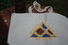 Load image into Gallery viewer, Embroidered Yellow MSR African Print Tote Bag