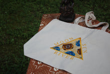 Load image into Gallery viewer, Embroidered Yellow MSR African Print Tote Bag