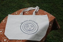 Load image into Gallery viewer, Embroidered Moon Sun River Tote Bag