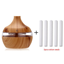 Load image into Gallery viewer, Wood Grain Electric Humidifier Essential Aroma Oil Diffuser