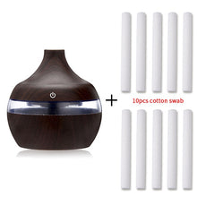 Load image into Gallery viewer, Wood Grain Electric Humidifier Essential Aroma Oil Diffuser