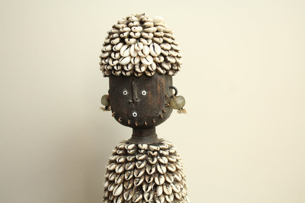 Namji Doll - Full Cowry Shells w/ Brass Ears Rings