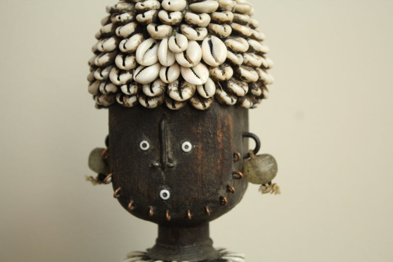 Namji Doll - Full Cowry Shells w/ Brass Ears Rings