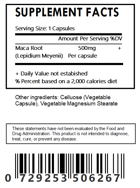 Pure Maca Root Extract Capsules