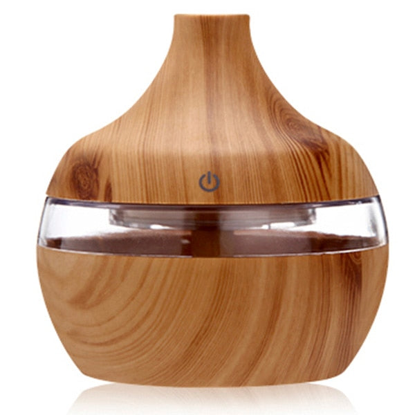 Wood Grain Electric Humidifier Essential Aroma Oil Diffuser